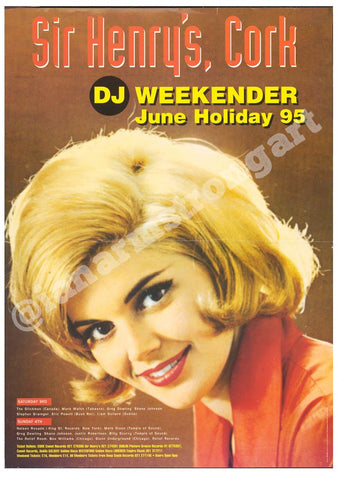 Sir Henrys Cork Weekender Poster 'Woman' June 1995