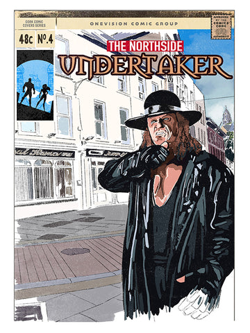 wwf the undertaker cork art print wwe 