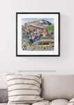 oasis u2 ed sheeran rod stewart bruce springsteen cork art print