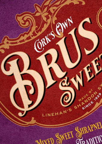 Cork's Own 'Brus Sweet Mix' Vintage Advert - Art Print