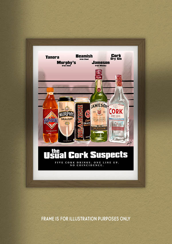 The Usual Cork Suspects - Cork drinks movie poster - Cork art print for ...