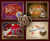 Cork's own four favourite treats are gathered together in this montage print. Included are Brus Sweet Mix, Chocolate Battenburg, A Chocolate Slice and the world famous Donkey's Gudge.