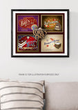 Cork's own four favourite treats are gathered together in this montage print. Included are Brus Sweet Mix, Chocolate Battenburg, A Chocolate Slice and the world famous Donkey's Gudge.