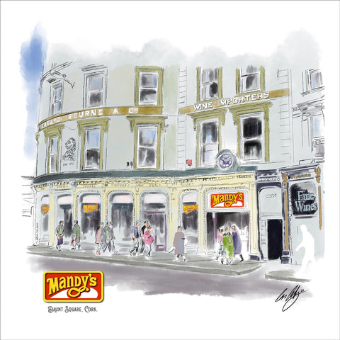 cork art print of mandys fast food restaurantcork