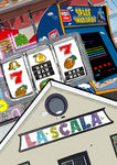 cork art print of crosshaven la scala amusements