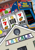 cork art print of crosshaven la scala amusements